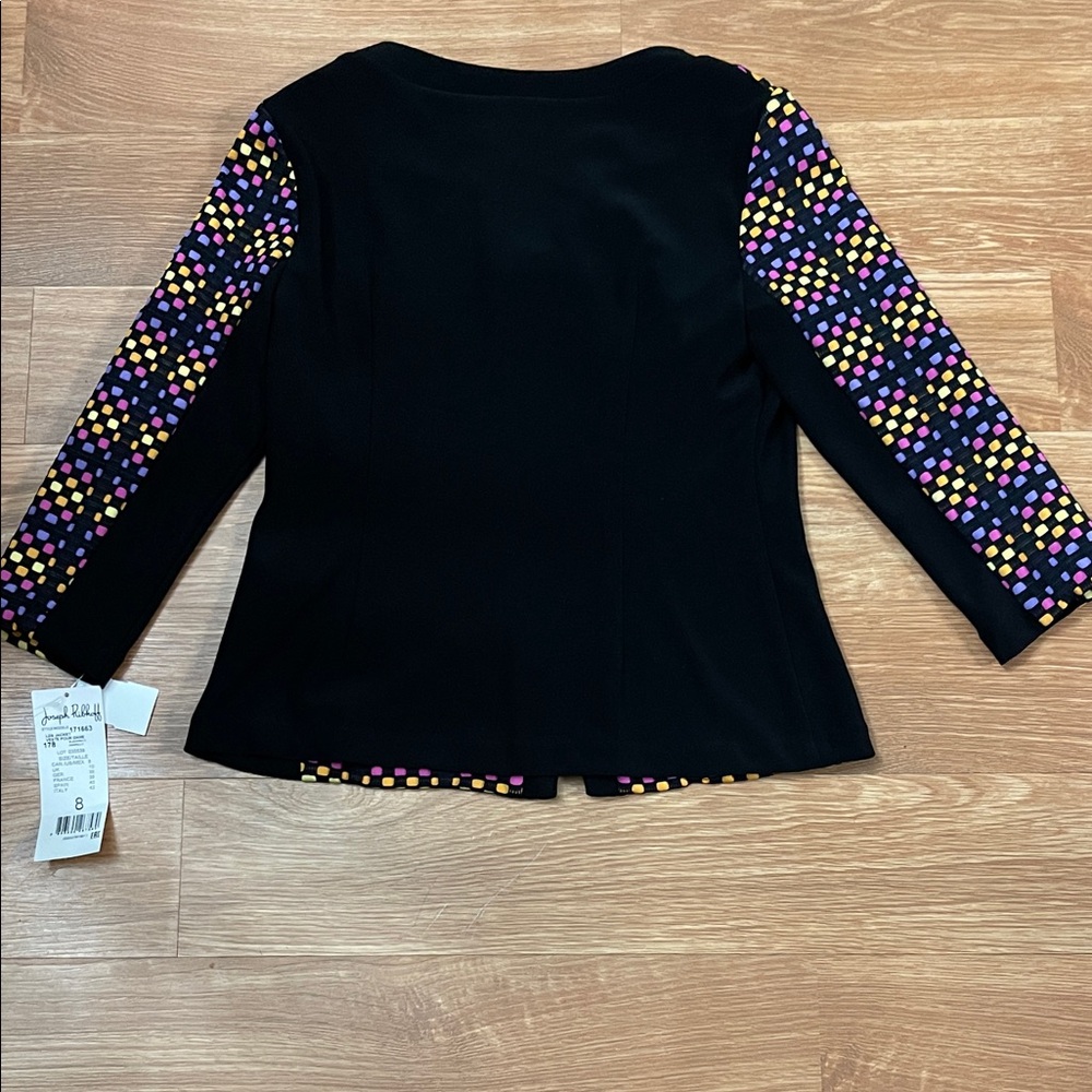 Jax Black Midi Dress with Pink and Yellow Checkered Pattern - Picture 6 of 6